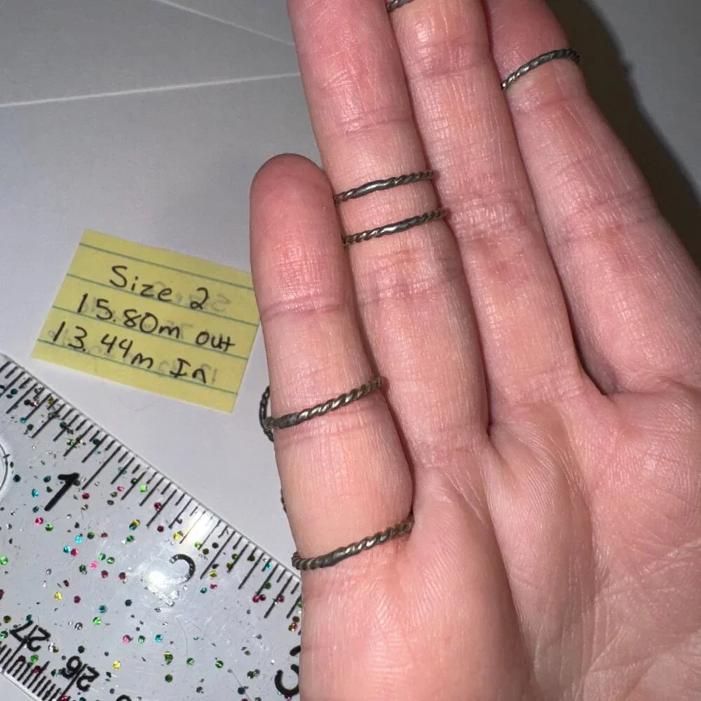 Sterling Silver Twisty Ring, Size 2